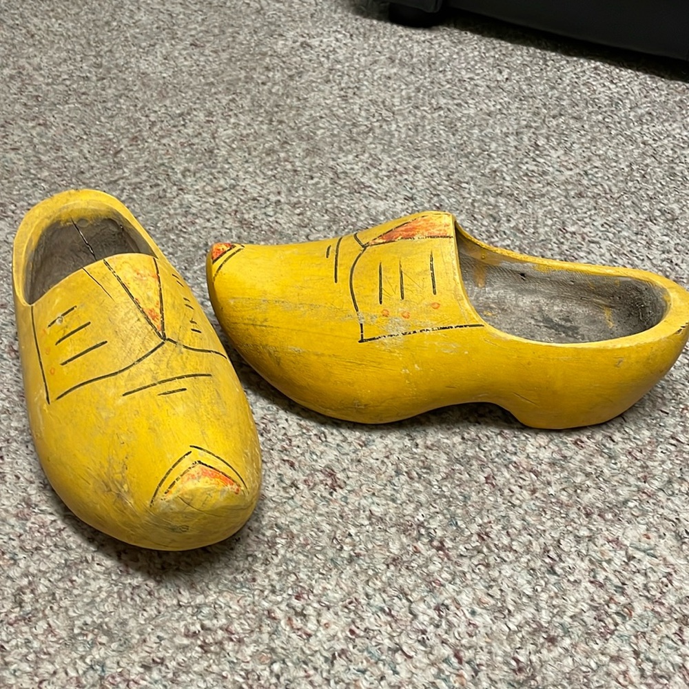 Traditional wood clogs